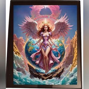 Archangel Ariel In A Glass Front Frame 8x10 Picture AI wall